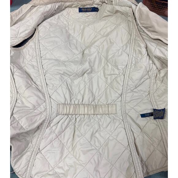 Polo Golf Ralph Lauren Beige Sleeveless Quilted Lightweight Vest Women's Small - Picture 11 of 16